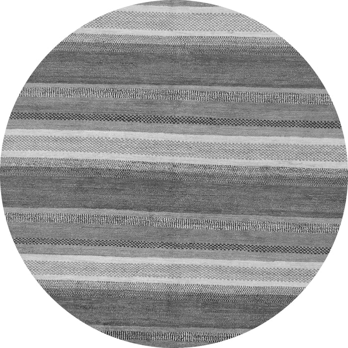 Round Abstract Gray Modern Rug, abs221gry