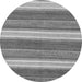 Round Abstract Gray Modern Rug, abs221gry