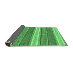 Sideview of Abstract Emerald Green Modern Rug, abs221emgrn