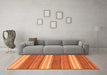 Machine Washable Abstract Orange Modern Area Rugs in a Living Room, wshabs221org