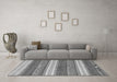 Machine Washable Abstract Gray Modern Rug in a Living Room,, wshabs221gry