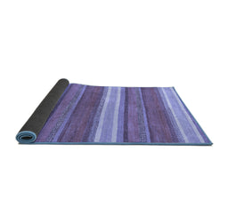 Sideview of Abstract Blue Modern Rug, abs221blu