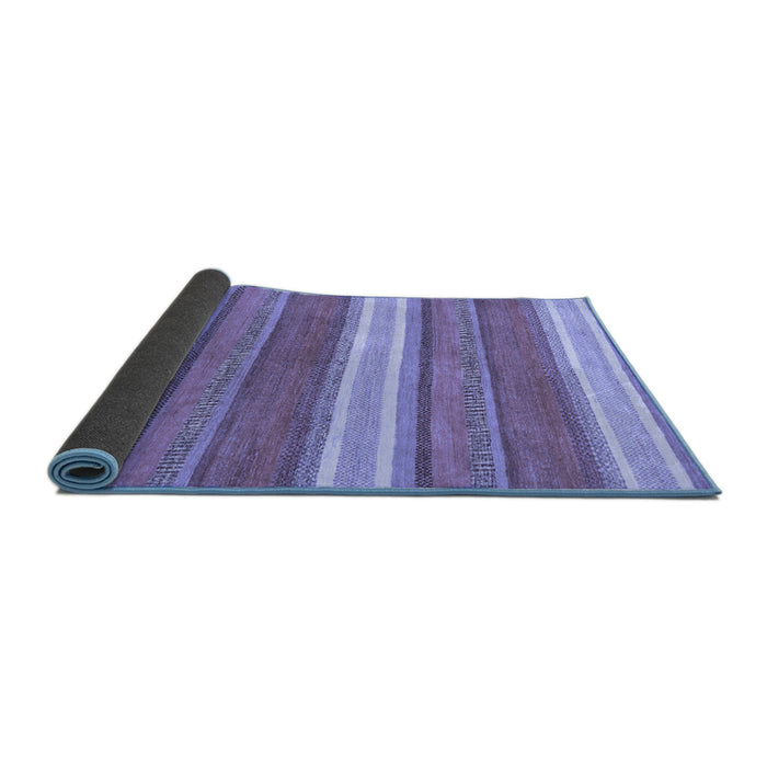 Sideview of Abstract Blue Modern Rug, abs221blu