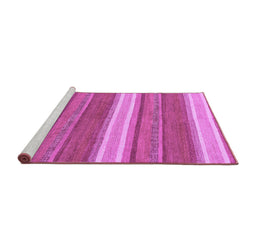 Sideview of Machine Washable Abstract Purple Modern Area Rugs, wshabs221pur