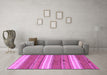 Machine Washable Abstract Purple Modern Area Rugs in a Living Room, wshabs221pur