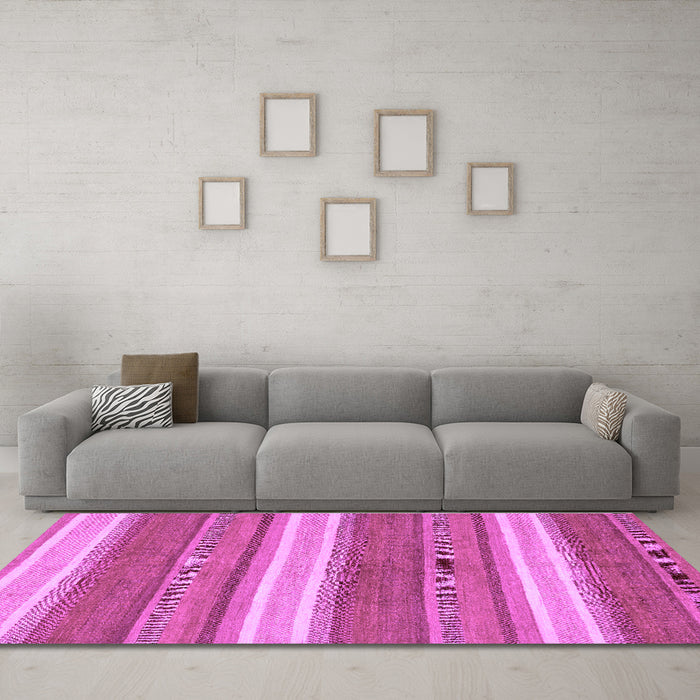Machine Washable Abstract Purple Modern Area Rugs in a Living Room, wshabs221pur