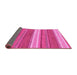 Sideview of Abstract Pink Modern Rug, abs221pnk