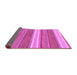 Sideview of Abstract Purple Modern Rug, abs221pur