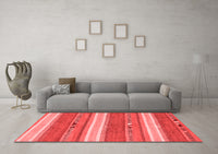 Machine Washable Abstract Red Modern Rug, wshabs221red