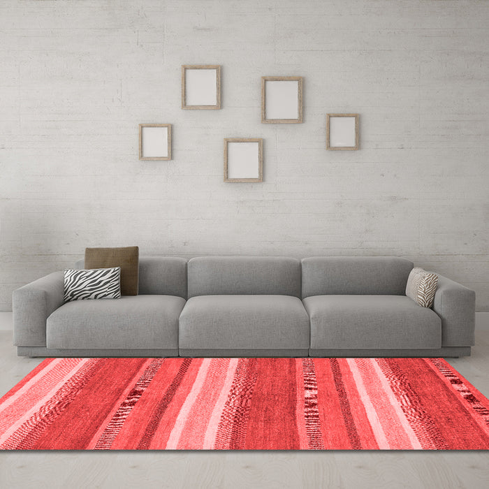 Modern Red Washable Rugs