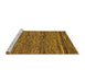 Sideview of Machine Washable Abstract Saddle Brown Rug, wshabs222