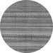 Round Machine Washable Abstract Gray Modern Rug, wshabs2220gry