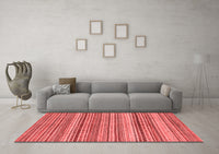 Machine Washable Abstract Red Modern Rug, wshabs2220red