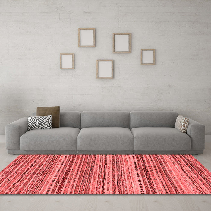 Modern Red Washable Rugs