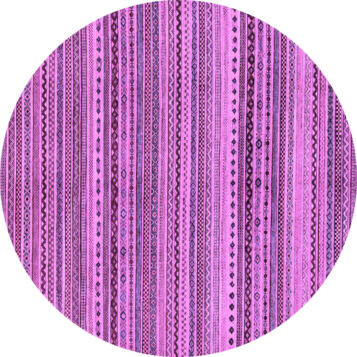 Round Abstract Purple Modern Rug, abs2220pur