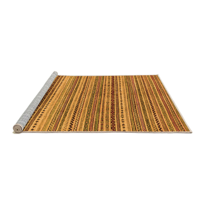 Sideview of Machine Washable Abstract Orange Modern Area Rugs, wshabs2220org