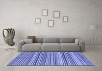 Machine Washable Abstract Blue Modern Rug, wshabs2220blu