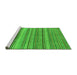 Sideview of Machine Washable Abstract Green Modern Area Rugs, wshabs2220grn