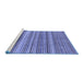 Sideview of Machine Washable Abstract Blue Modern Rug, wshabs2220blu