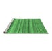 Sideview of Machine Washable Abstract Emerald Green Modern Area Rugs, wshabs2220emgrn