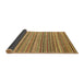 Sideview of Abstract Golden Brown Yellow Modern Rug, abs2221