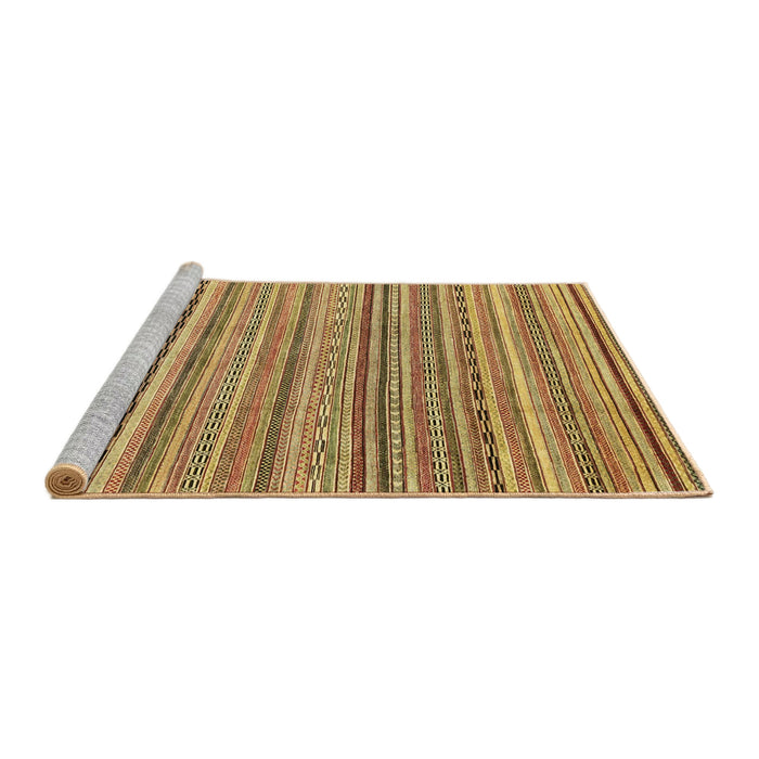 Sideview of Machine Washable Abstract Gen Brown Yellow Rug, wshabs2221