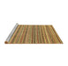 Sideview of Machine Washable Abstract Gen Brown Yellow Rug, wshabs2221