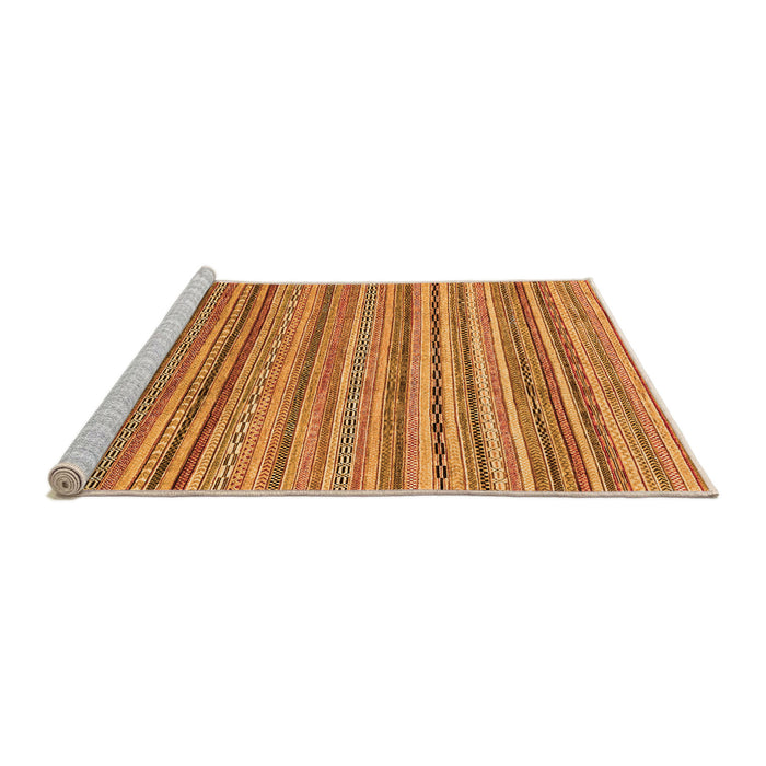 Sideview of Machine Washable Abstract Orange Modern Area Rugs, wshabs2221org