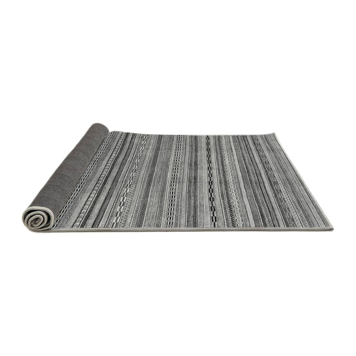 Sideview of Abstract Gray Modern Rug, abs2221gry