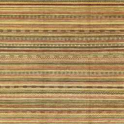 Square Machine Washable Abstract Gen Brown Yellow Rug, wshabs2221