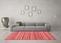 Machine Washable Abstract Red Modern Rug, wshabs2221red