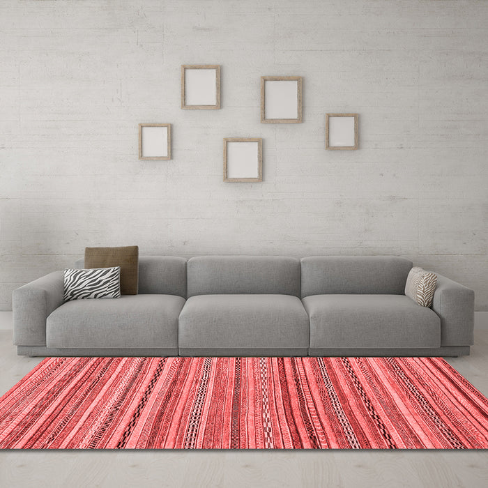 Modern Red Washable Rugs