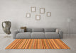 Machine Washable Abstract Orange Modern Area Rugs in a Living Room, wshabs2221org