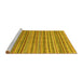 Sideview of Machine Washable Abstract Yellow Modern Rug, wshabs2221yw