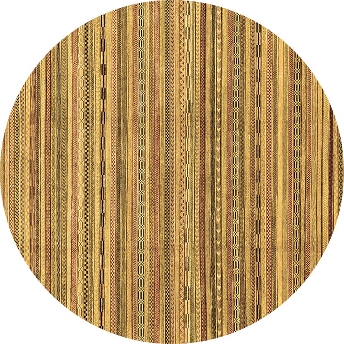 Round Abstract Brown Modern Rug, abs2221brn