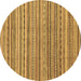 Round Abstract Brown Modern Rug, abs2221brn