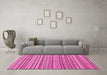 Machine Washable Abstract Pink Modern Rug in a Living Room, wshabs2221pnk