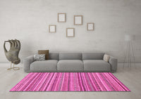 Machine Washable Abstract Pink Modern Rug, wshabs2221pnk