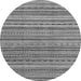 Round Machine Washable Abstract Gray Modern Rug, wshabs2221gry