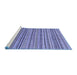 Sideview of Machine Washable Abstract Blue Modern Rug, wshabs2221blu