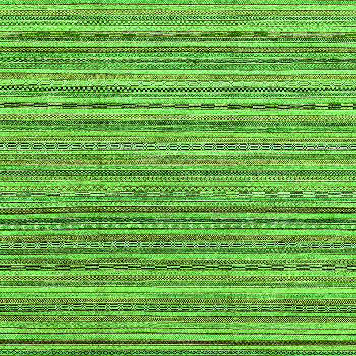 Square Machine Washable Abstract Green Modern Area Rugs, wshabs2221grn