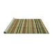 Sideview of Machine Washable Abstract Metallic Gold Rug, wshabs2222