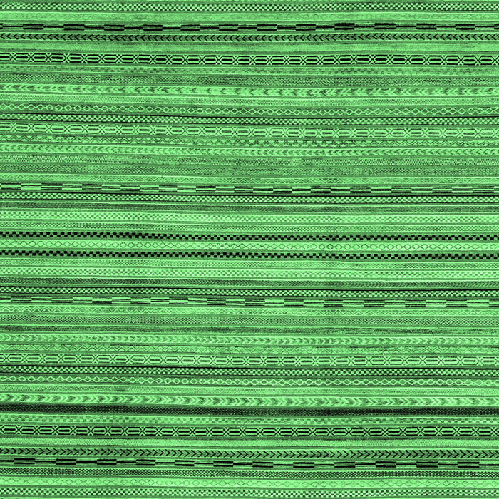 Square Abstract Emerald Green Modern Rug, abs2222emgrn