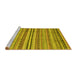 Sideview of Machine Washable Abstract Yellow Modern Rug, wshabs2222yw