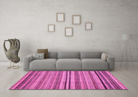 Machine Washable Abstract Pink Modern Rug, wshabs2222pnk