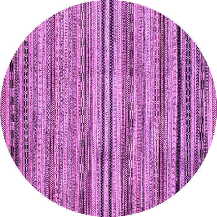 Round Abstract Purple Modern Rug, abs2222pur