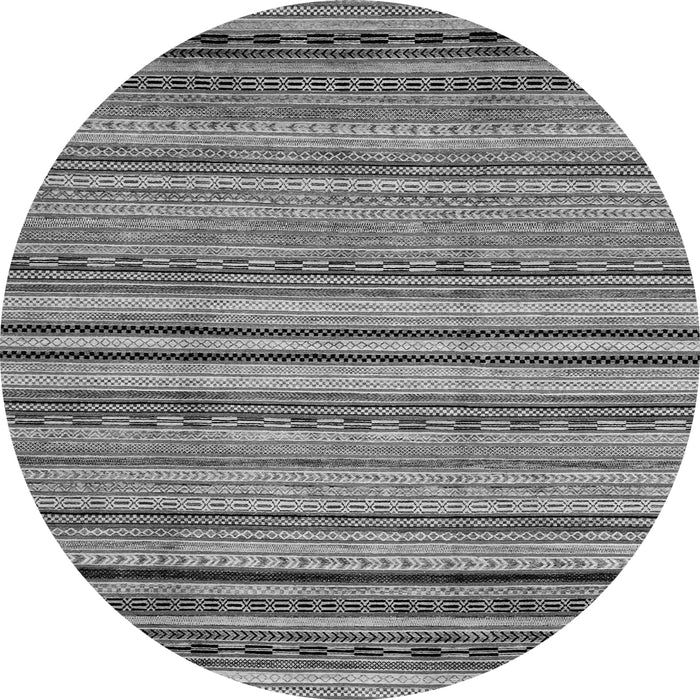 Round Abstract Gray Modern Rug, abs2222gry