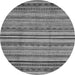 Round Abstract Gray Modern Rug, abs2222gry