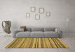 Machine Washable Abstract Brown Modern Rug in a Living Room,, wshabs2222brn