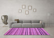 Machine Washable Abstract Purple Modern Area Rugs in a Living Room, wshabs2222pur